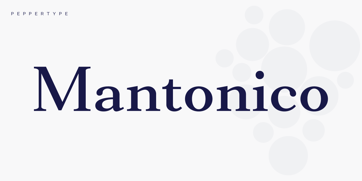 Mantonico Font preview